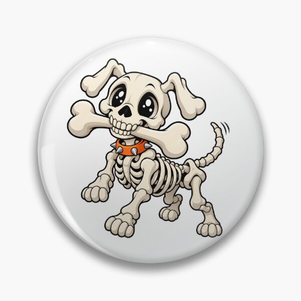 Item preview, Cute Skeleton Dog Carrying a Big Cartoon Bone designed and sold by bwanaboards.