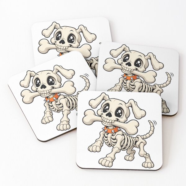 Item preview, Cute Skeleton Dog Carrying a Big Cartoon Bone designed and sold by bwanaboards.