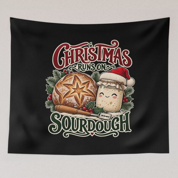 Artikelvorschau, Weihnachten läuft mit Sauerteig entworfen und verkauft von Good Mood Foundry.
