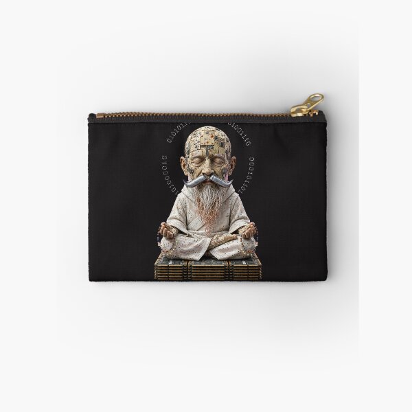 Item preview, Meditating Circuit Board Grandpa Cyber Zen designed and sold by  One City Two Children Studio.