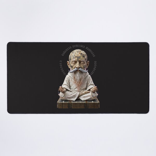 Item preview, Meditating Circuit Board Grandpa Cyber Zen designed and sold by One City Two Children Studio.