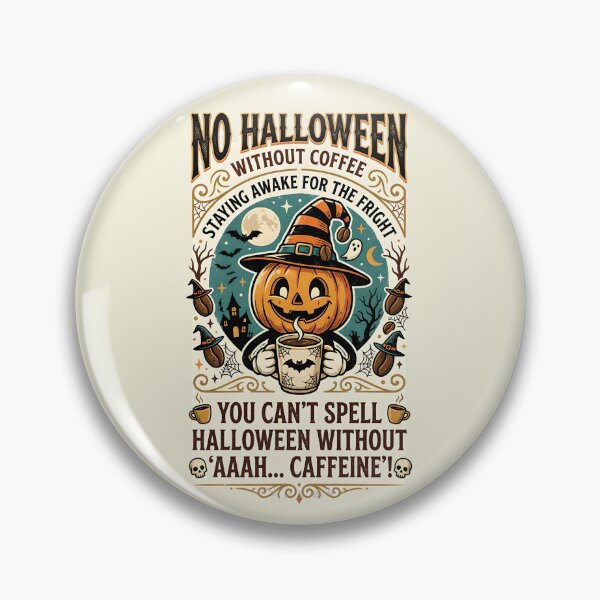 Item preview, No Halloween without coffee - Staying awake for the fright designed and sold by ParadoxParadox.