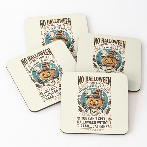 Item preview, No Halloween without coffee - Staying awake for the fright designed and sold by ParadoxParadox.