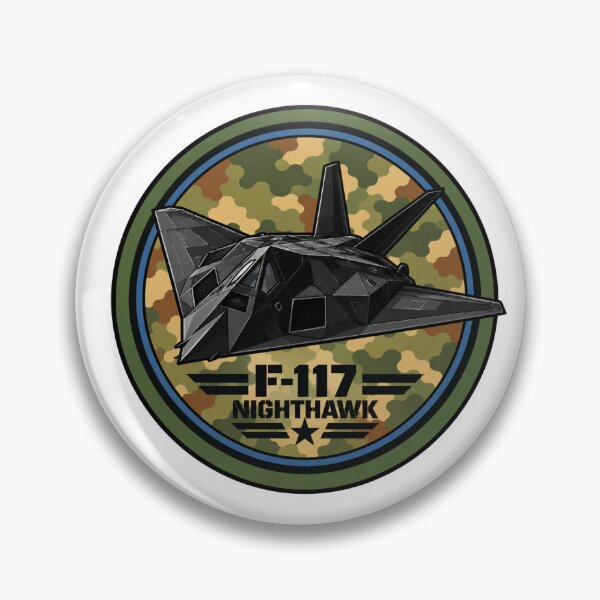 Artikelvorschau, F117 in Rundabzeichen oder Armeeuniformfarbe entworfen und verkauft von IRON WINGS /USAF.