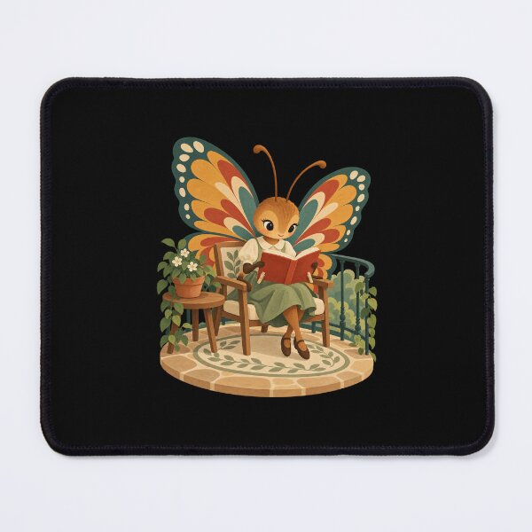 Item preview, Cozy Butterfly Reading on a Breezy Balcony designed and sold by AMICO77.