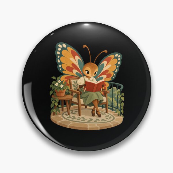 Item preview, Cozy Butterfly Reading on a Breezy Balcony designed and sold by AMICO77.