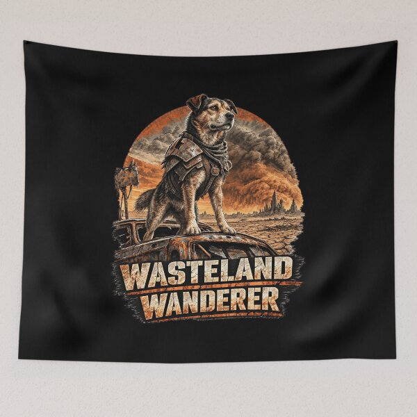 Item preview, Wasteland Wanderer Funny Post Apocalyptic Dog Action Movie Lover Gift Idea designed and sold by FurRealStudioCo.