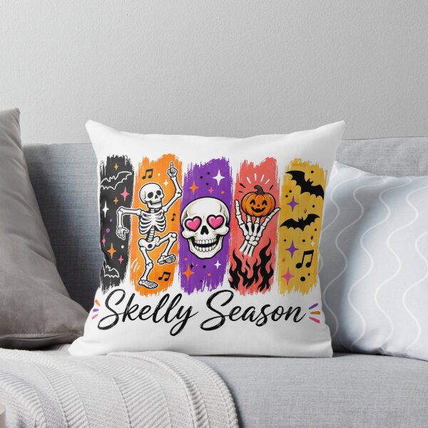 Item preview, Skelly Season Colorful Skeleton Halloween Vibes designed and sold by CleanDecor.