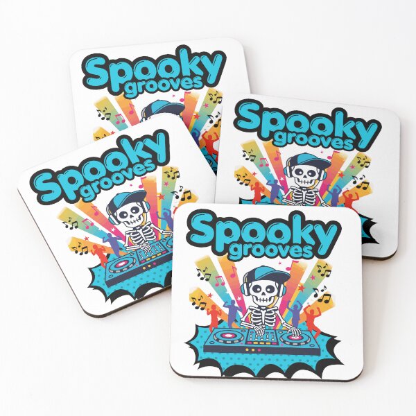 Item preview, Spooky grooves- skeleton deejay playing music  designed and sold by She - artist creations .