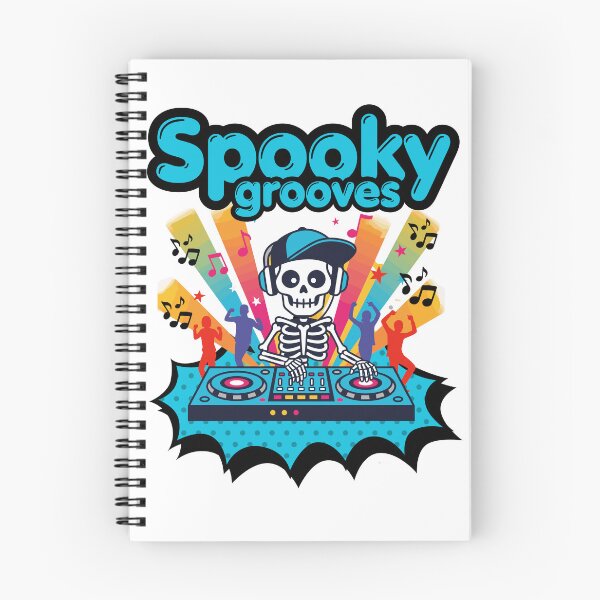 Item preview, Spooky grooves- skeleton deejay playing music  designed and sold by She - artist creations .