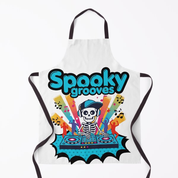 Item preview, Spooky grooves- skeleton deejay playing music  designed and sold by She - artist creations .