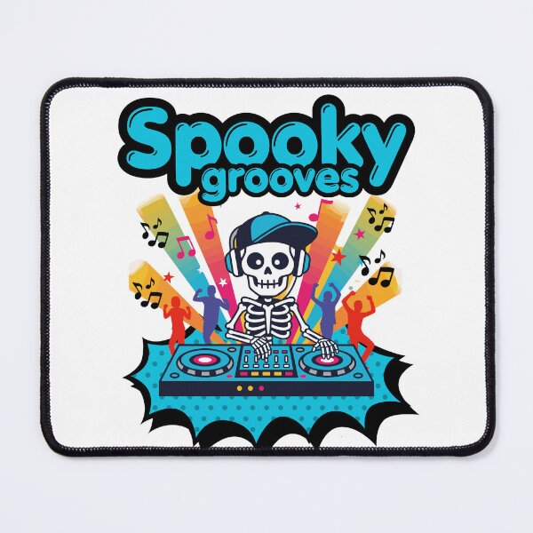 Item preview, Spooky grooves- skeleton deejay playing music designed and sold by She - artist creations .