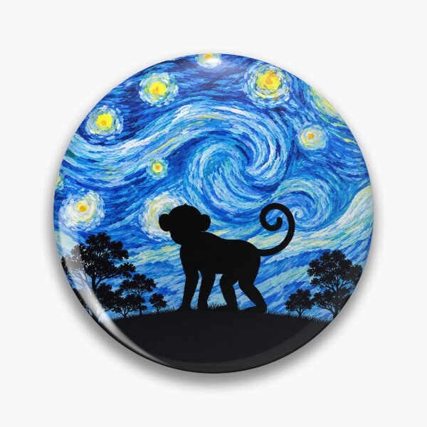 Item preview, Funny Monkey Starry Night Painting Moon Star Zoo Boys Girls designed and sold by FurryHavenPH.