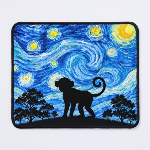 Item preview, Funny Monkey Starry Night Painting Moon Star Zoo Boys Girls designed and sold by FurryHavenPH.