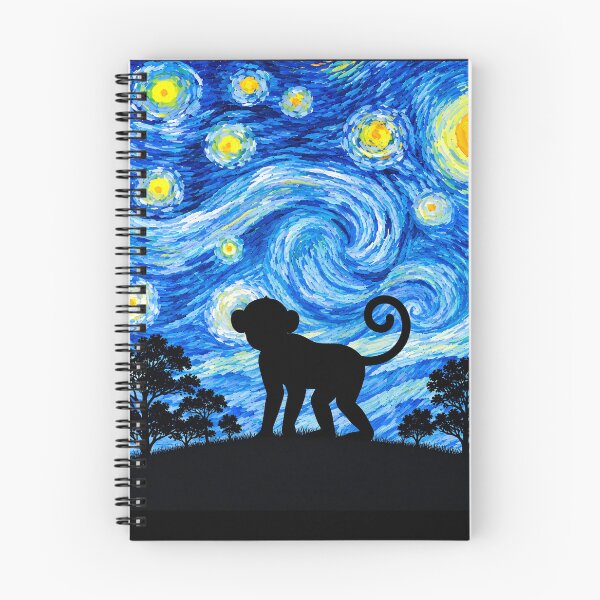Item preview, Funny Monkey Starry Night Painting Moon Star Zoo Boys Girls designed and sold by FurryHavenPH.