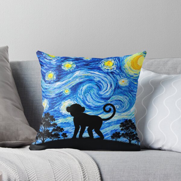 Item preview, Funny Monkey Starry Night Painting Moon Star Zoo Boys Girls designed and sold by FurryHavenPH.