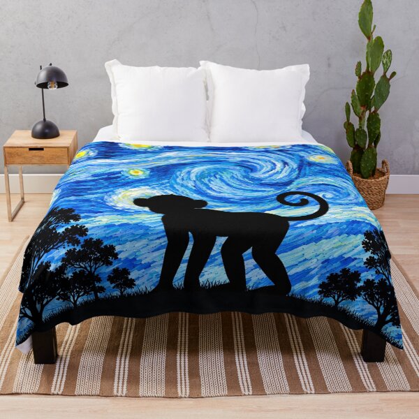 Item preview, Funny Monkey Starry Night Painting Moon Star Zoo Boys Girls designed and sold by FurryHavenPH.