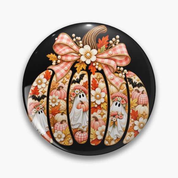 Item preview, Fall Pumpkin Coquette Ghost & Pumpkin Season Boho Floral Autumn Cute Fall designed and sold by Thread&Fable.