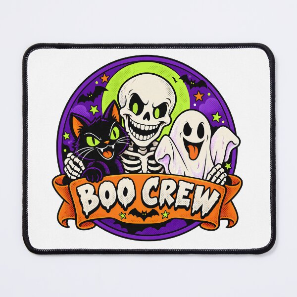 Item preview, Boo Crew Retro Skeleton, Black Cat and Ghost designed and sold by bwanaboards.