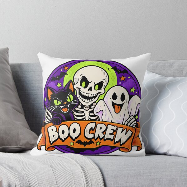 Item preview, Boo Crew Retro Skeleton, Black Cat and Ghost designed and sold by bwanaboards.