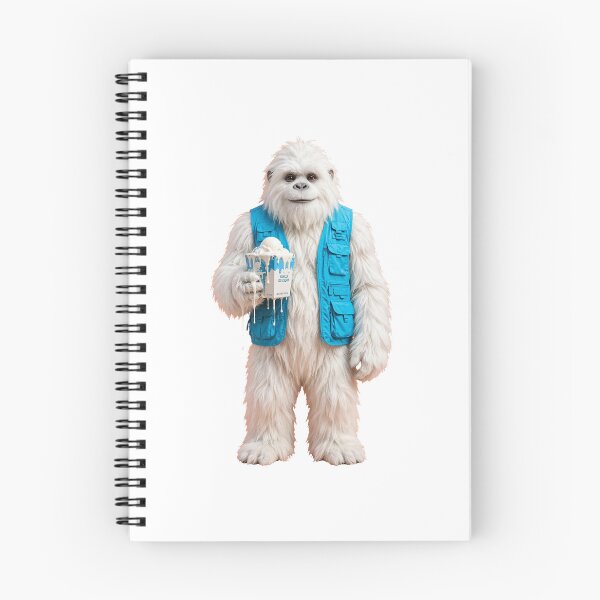 Item preview, Cute Yeti Eating Ice Cream Funny Bigfoot Monster Sweet Treat Aesthetic Art designed and sold by  One City Two Children Studio.