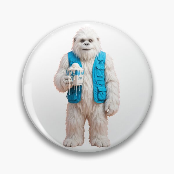 Item preview, Cute Yeti Eating Ice Cream Funny Bigfoot Monster Sweet Treat Aesthetic Art designed and sold by  One City Two Children Studio.
