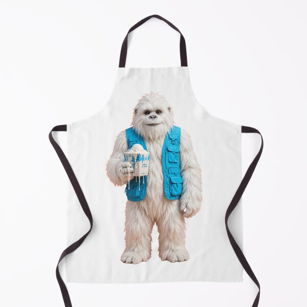 Item preview, Cute Yeti Eating Ice Cream Funny Bigfoot Monster Sweet Treat Aesthetic Art designed and sold by  One City Two Children Studio.