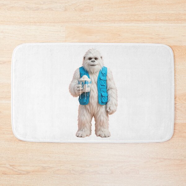 Item preview, Cute Yeti Eating Ice Cream Funny Bigfoot Monster Sweet Treat Aesthetic Art designed and sold by  One City Two Children Studio.