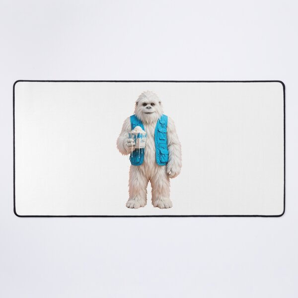 Item preview, Cute Yeti Eating Ice Cream Funny Bigfoot Monster Sweet Treat Aesthetic Art designed and sold by One City Two Children Studio.