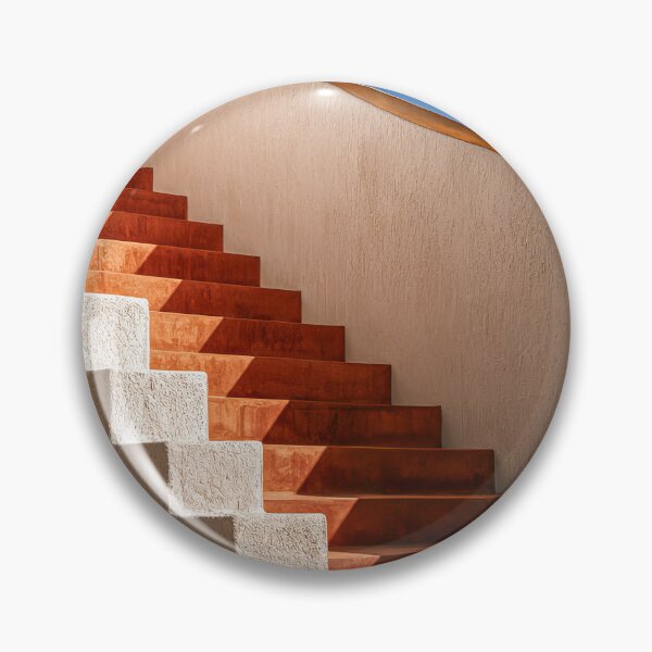 Item preview, Terracotta Staircase and Vibrant Blue Sky Minimalist Architecture Print    designed and sold by MargaretWiktor.