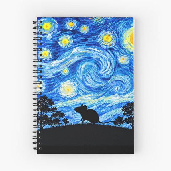 Item preview, Funny Mouse Starry Night Painting Moon Star Zoo Boys Girls designed and sold by FurryHavenPH.