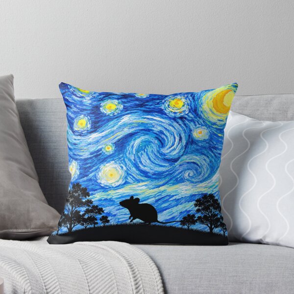 Item preview, Funny Mouse Starry Night Painting Moon Star Zoo Boys Girls designed and sold by FurryHavenPH.