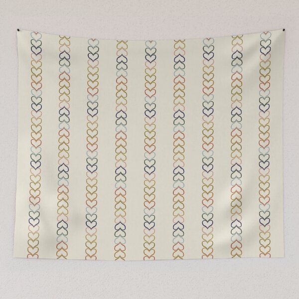 Item preview, Heart Stripes Seamless Pattern Outline designed and sold by LaPolilladPapel.