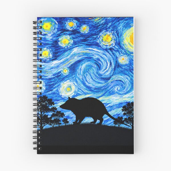 Item preview, Funny Opossum Starry Night Painting Moon Star Zoo Boys Girls designed and sold by FurryHavenPH.