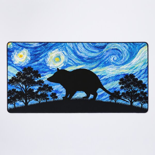 Item preview, Funny Opossum Starry Night Painting Moon Star Zoo Boys Girls designed and sold by FurryHavenPH.