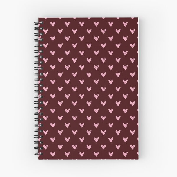 Item preview, Cute Hand Drawn Hearts Pattern in Pink and Burgundy | Coquette Aesthetic Rustic Pink Hearts on Deep Maroon Background | Cute Gift for Her and College Students designed and sold by VivaFy.