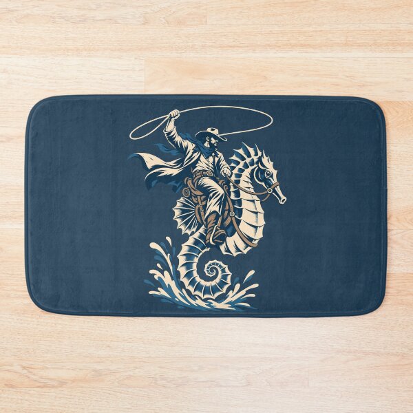 Item preview, Western Cowboy Seahorse Rider – Vintage Sea Adventure designed and sold by karamram.