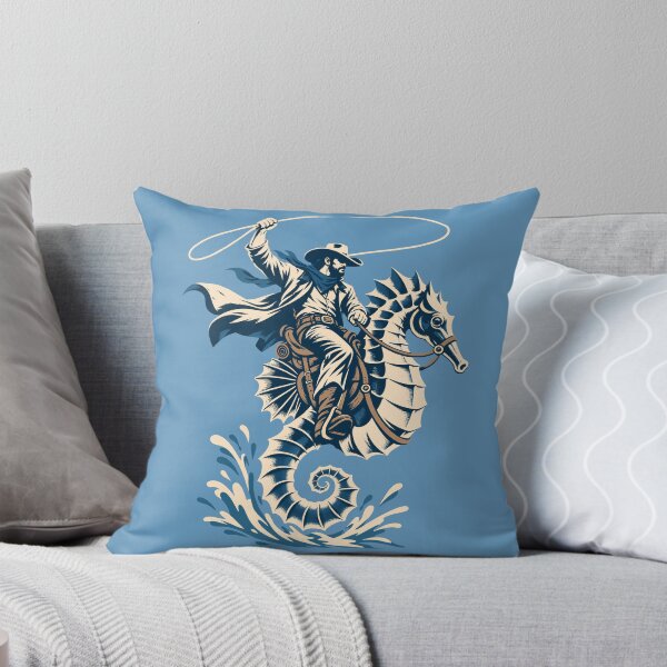 Item preview, Western Cowboy Seahorse Rider – Vintage Sea Adventure designed and sold by karamram.