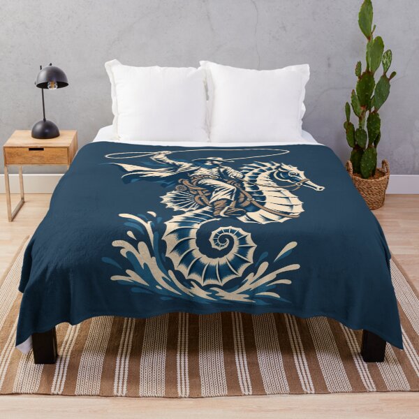 Item preview, Western Cowboy Seahorse Rider – Vintage Sea Adventure designed and sold by karamram.