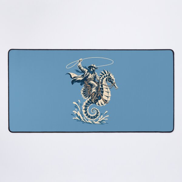 Item preview, Western Cowboy Seahorse Rider – Vintage Sea Adventure designed and sold by karamram.