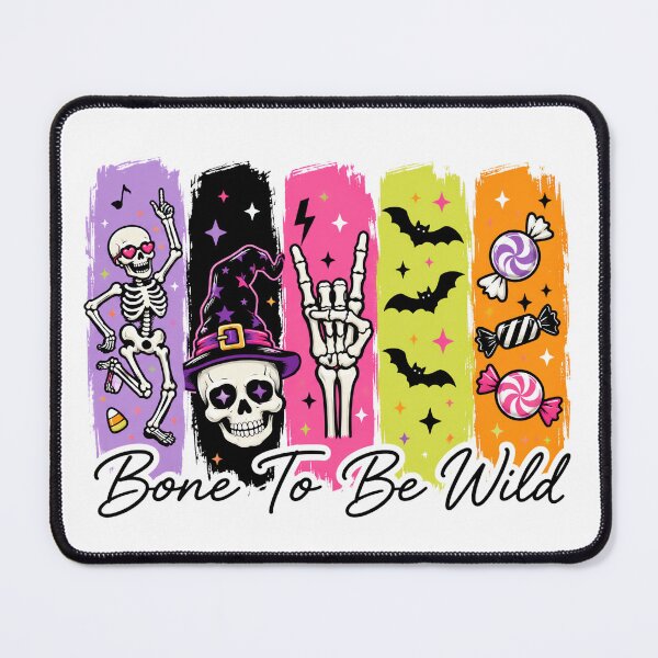 Item preview, Bone to Be Wild Funny Skeleton Halloween Vibes designed and sold by CleanDecor.