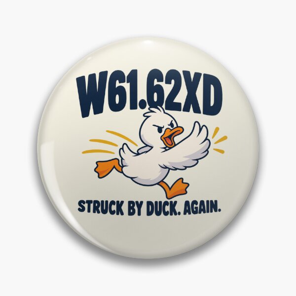 Item preview, Medical Coder Funny W61.62XD Struck By Duck ICD 10 designed and sold by Fanverse Merchandise.
