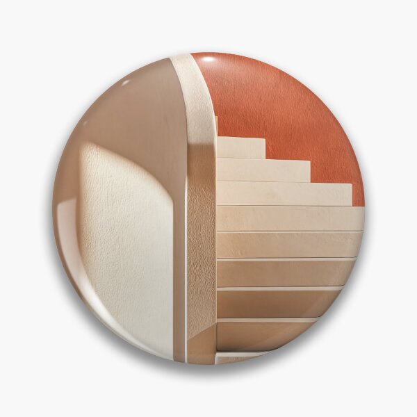 Item preview, Terracotta Archway and Minimalist Staircase Architectural Print designed and sold by MargaretWiktor.