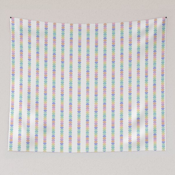 Item preview, Pastel Heart Stripes Seamless Pattern designed and sold by LaPolilladPapel.