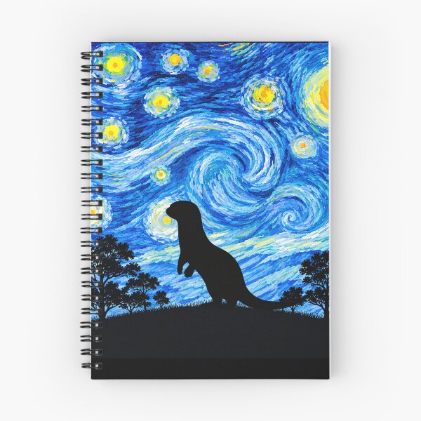 Item preview, Funny Otter Starry Night Painting Moon Star Zoo Boys Girls designed and sold by FurryHavenPH.