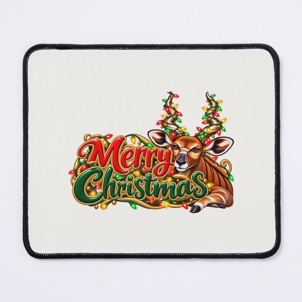 Item preview, Greater Kudu Holiday Christmas Artwork designed and sold by annenambiro.