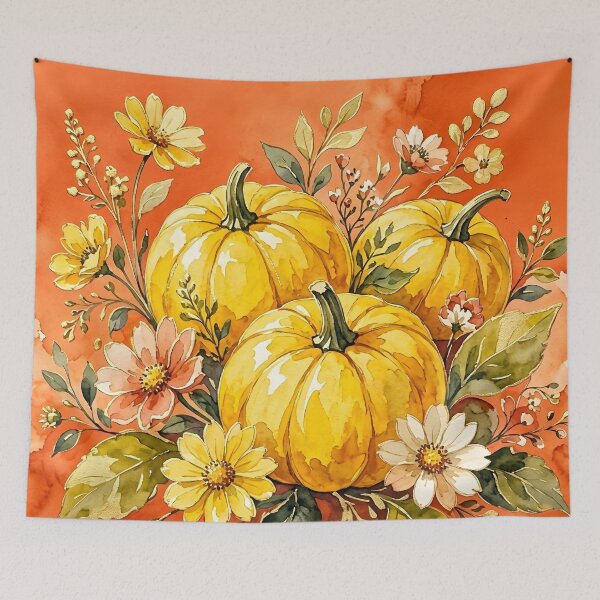 Item preview, Pumpkin with Flowers designed and sold by GraphicsClub.