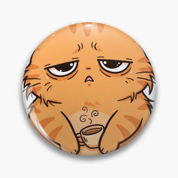 Item preview, Sleepy Monday Cat Holding Coffee designed and sold by Dlvznbm.