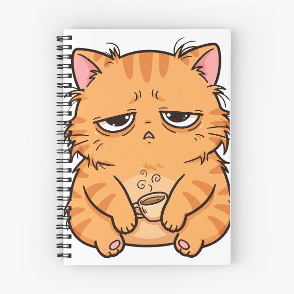 Item preview, Sleepy Monday Cat Holding Coffee designed and sold by Dlvznbm.