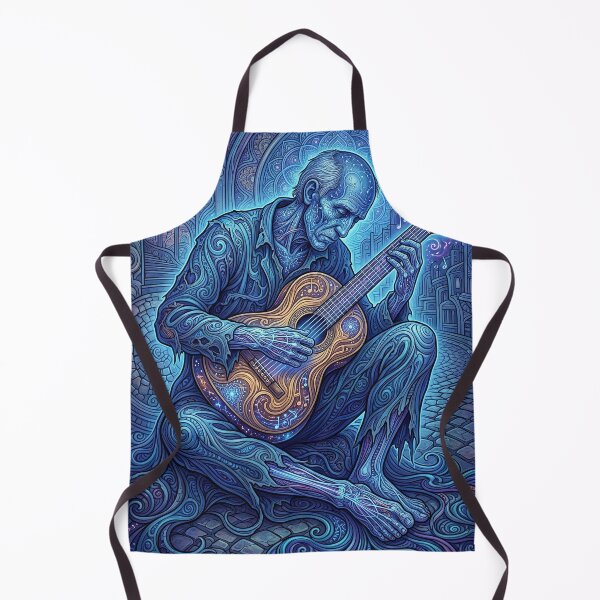 Item preview, The Old Guitarist - Psychedelic Picasso Art designed and sold by Lucid Dream Pixel.